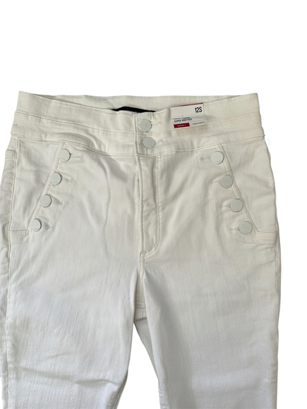 NWT Express Ankle Legging Super High Rise White Jeans - Size 12 Short - Picture 2 of 8